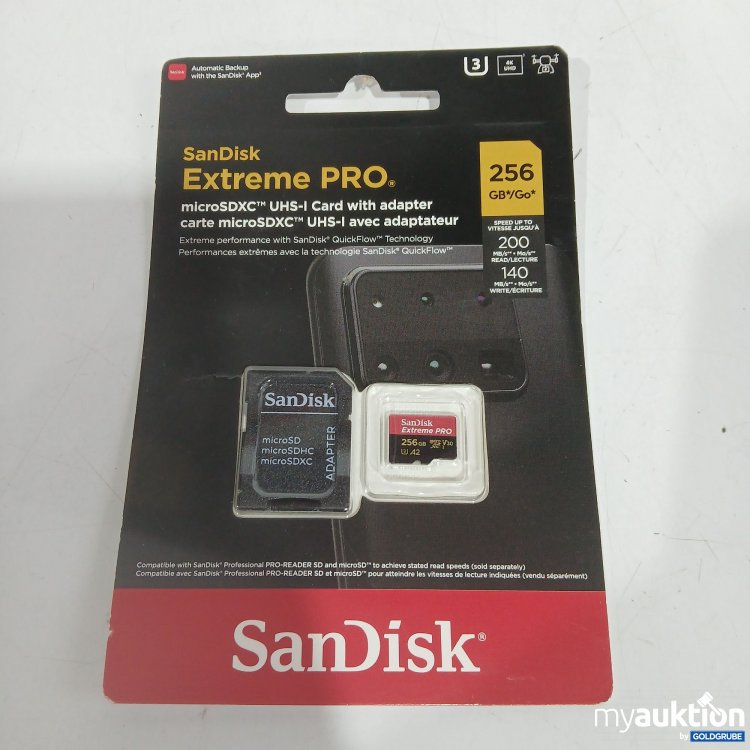 Artikel Nr. 899806: SanDisk Extreme Pro micro SDXC UHS iCard 256GB 
