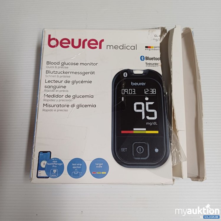 Artikel Nr. 922806: beurer Blutzuckermessgerät medical Verpackung beschädigt