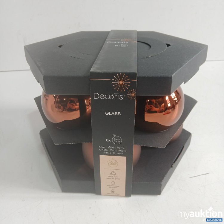 Artikel Nr. 939806 Artikel Nr. 939806: Decoris Glas Weihnachtskugeln 8x ø8cm