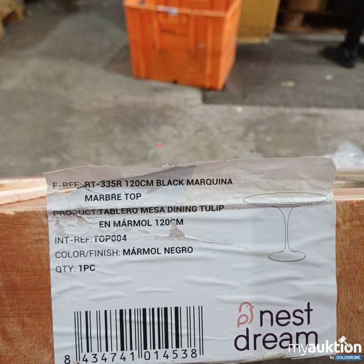 Artikel Nr. 465807 Artikel Nr. 465807: Nest Dream Tischplatte Marmor schwarz 120 cm rund