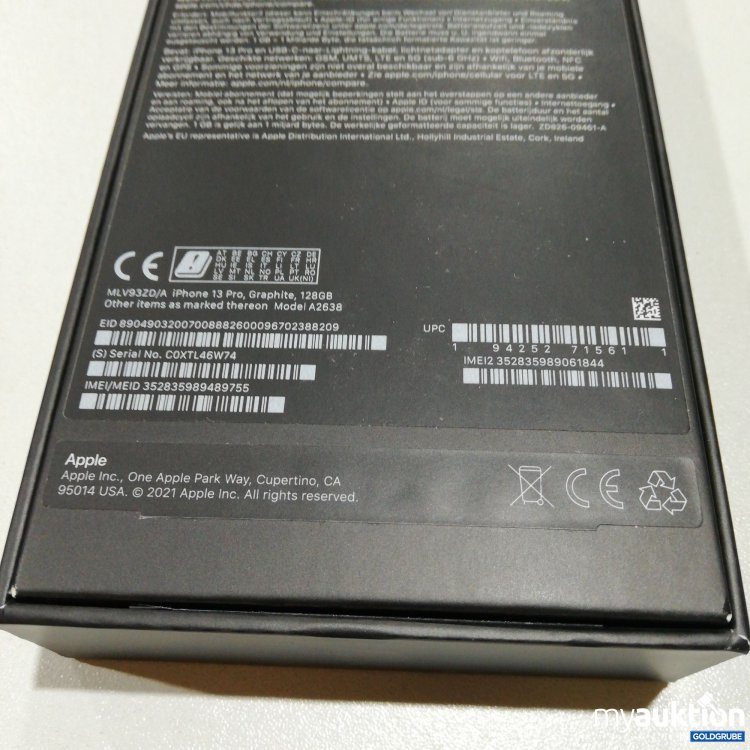 Artikel Nr. 759807 Artikel Nr. 759807: Apple IPhone 13 Pro Graphite 128GB