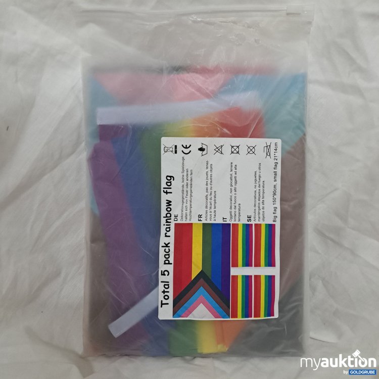 Artikel Nr. 815807: Total 5 Pack Rainbow Flag lt. Foto 