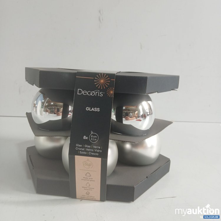 Artikel Nr. 939807 Artikel Nr. 939807: Decoris Glas Weihnachtskugeln 8x ø8cm
