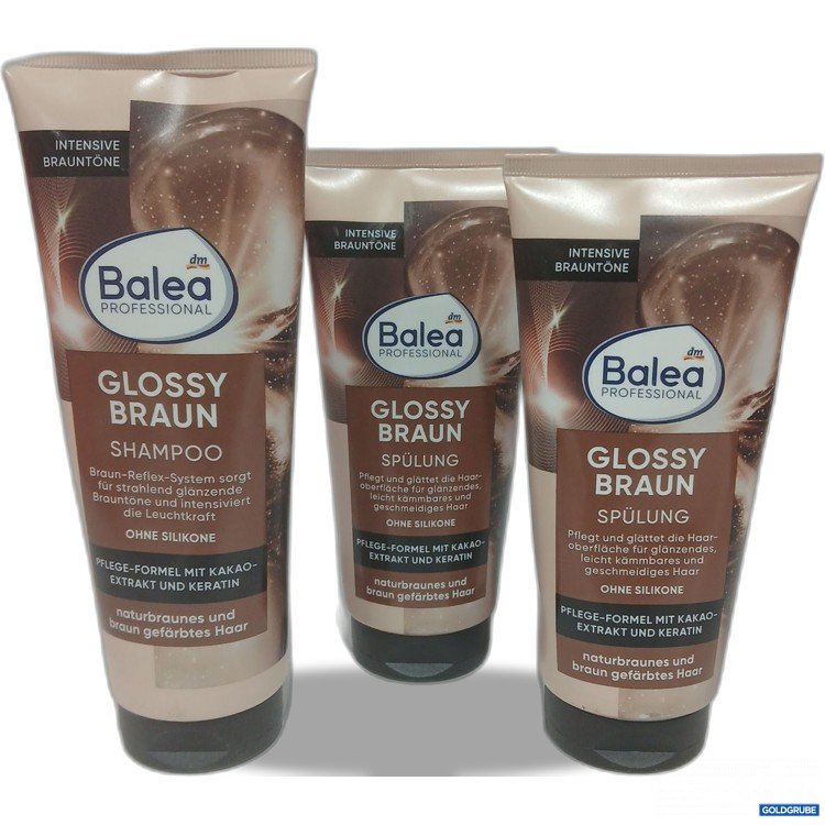 Artikel Nr. 885808: Set Balea Professional Glossy Braun 1xShampoo 250ml 2x Spülung je 200ml