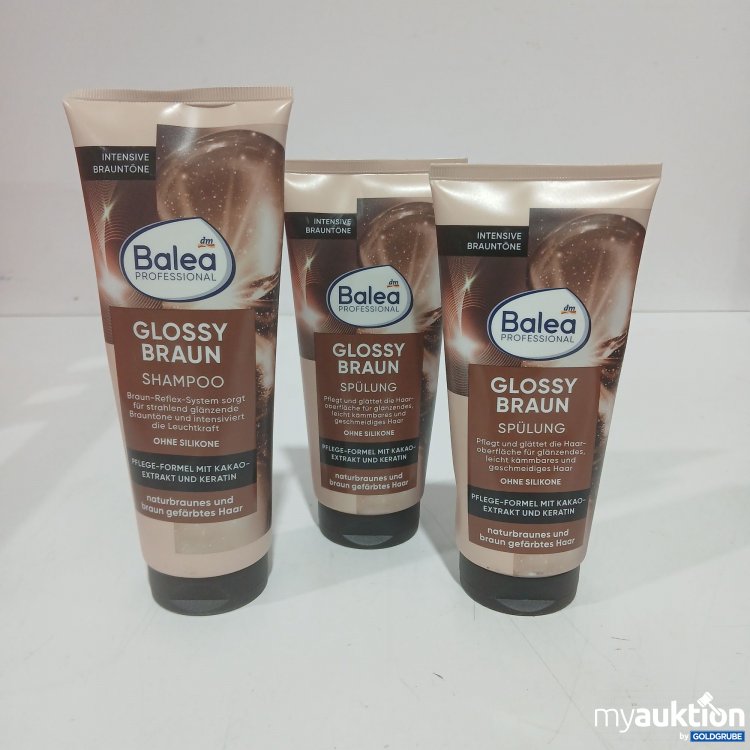 Artikel Nr. 885808: Set Balea Professional Glossy Braun 1xShampoo 250ml 2x Spülung je 200ml