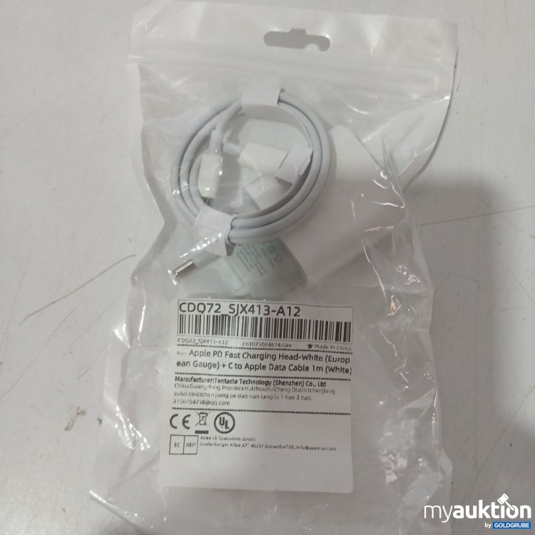 Artikel Nr. 930808 Artikel Nr. 930808: Apple PD Fast Charging Head + C to Data Cable 1 m (White)