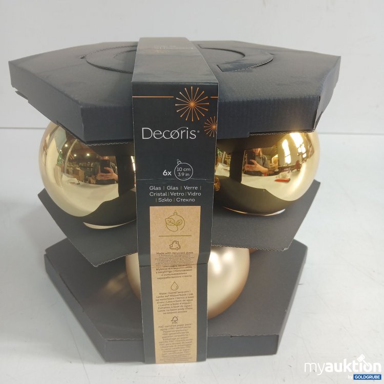 Artikel Nr. 939808: Decoris Glas Weihnachtskugeln 6x ø10cm 