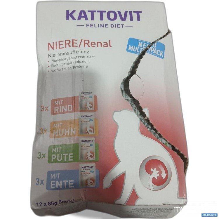 Artikel Nr. 959808: Kattovit Feline Diet Nieren/Renal Multipack 12x85 g
Rind Huhn Pute Ente