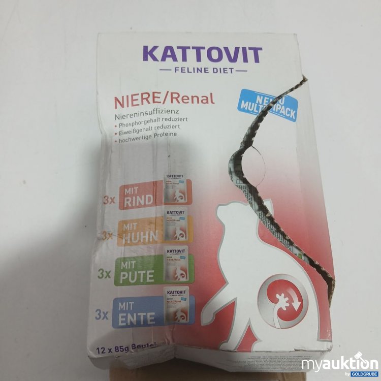 Artikel Nr. 959808: Kattovit Feline Diet Nieren/Renal Multipack 12x85 g
Rind Huhn Pute Ente