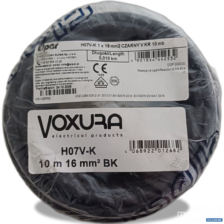 Artikel Nr. 988808: PVC-Aderleitung vom Typ H07V-K, Leitungsquerschnitt von 16 mm², 10m, Schwarz
