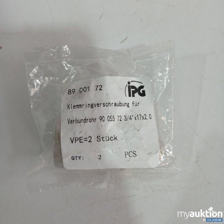 Artikel Nr. 439809 Artikel Nr. 439809: IPG Klemmringverschraubung für Verbundrohr 905572 3/4" x17x2.0