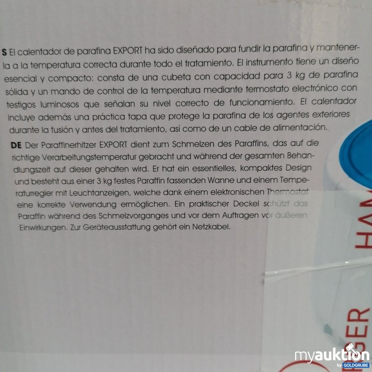 Artikel Nr. 832809: Export Scaldaparaffina Professional Paraffin Wearmer