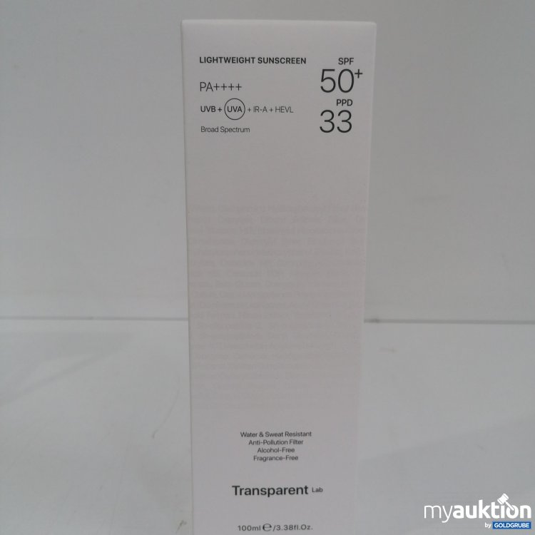 Artikel Nr. 835809 Artikel Nr. 835809: Transparent Lab Lightweight Sunscreen SPF +50 100ML