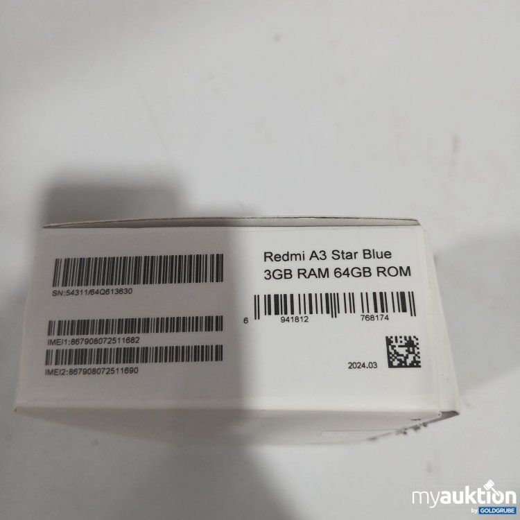 Artikel Nr. 904809: Redmi A3 Star Blue Large 6.71" Display 3GB RAM 64GB ROM 