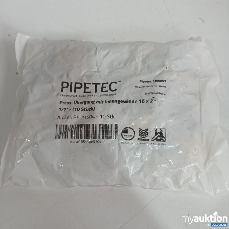 Artikel Nr. 439810: Pipetec Press-Übergang mit Innengewinde 16x2-1/2" 10Stk