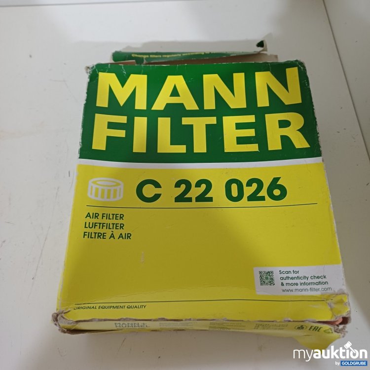 Artikel Nr. 447810 Artikel Nr. 447810: MANN FILTER Luftfilter C 22 026