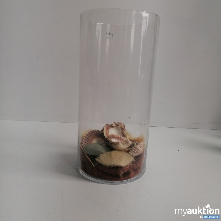 Artikel Nr. 360811: Glas Vase 40x19cm und Deko Artikel 