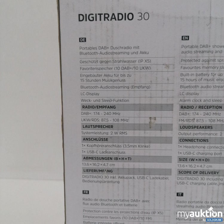Artikel Nr. 442811 Artikel Nr. 442811: Technisat Digitradio 30