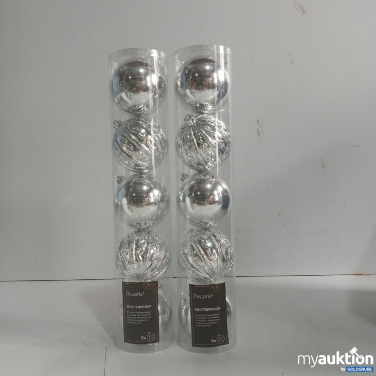 Artikel Nr. 939811: Decoris Shatterproof Weihnachtskugeln 2x 5x ø8cm 
