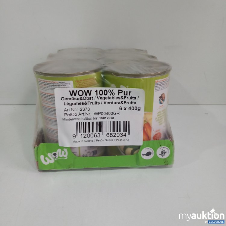 Artikel Nr. 825812 Artikel Nr. 825812: Wow Hundefutter 2373 Gemüse Obst 6x400g