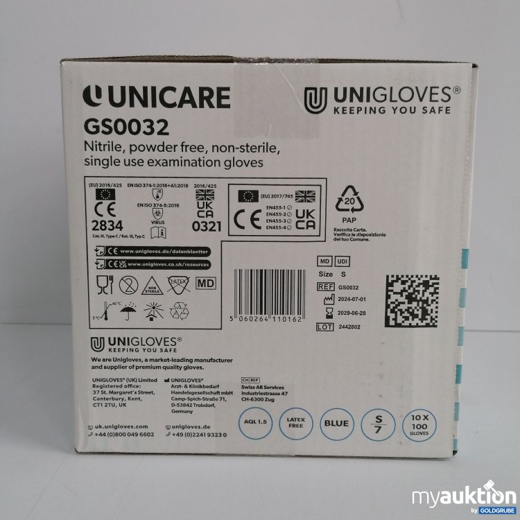 Artikel Nr. 832812: Unicare Unigloves GS0032, 10x100 Einweghandschuhe 