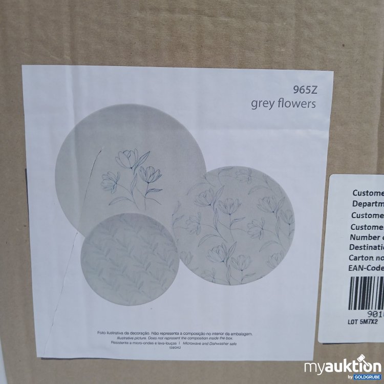 Artikel Nr. 852812: XxxLutz Grey Flowers Teller Set 18tlg. 