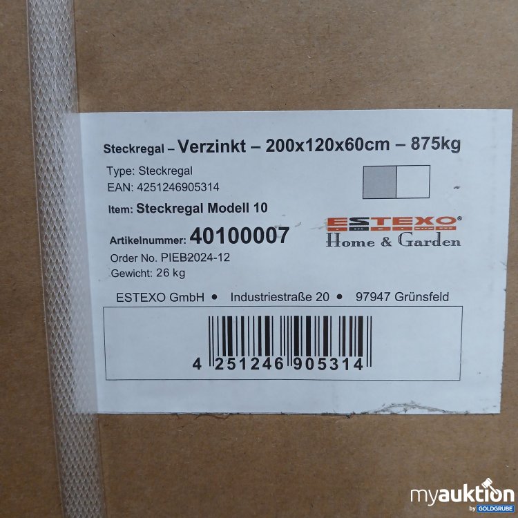 Artikel Nr. 967812: ESTEXO Steckregal Verzinkt 200x120x60cm 40100007