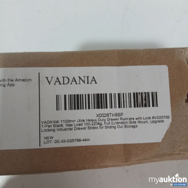 Artikel Nr. 984812 Artikel Nr. 984812: Vadania Schwerlast-Schubladenauszüge mit Verriegelung 1100mm Modell VD2576B