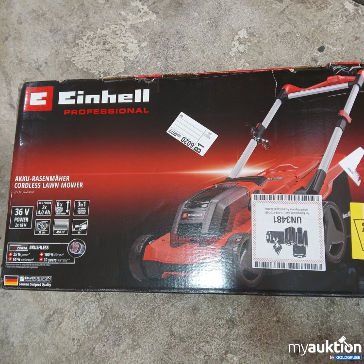 Artikel Nr. 478813 Artikel Nr. 478813: Einhell Akku-Rasenmäher 36 V mit Batterie und Ladegerät