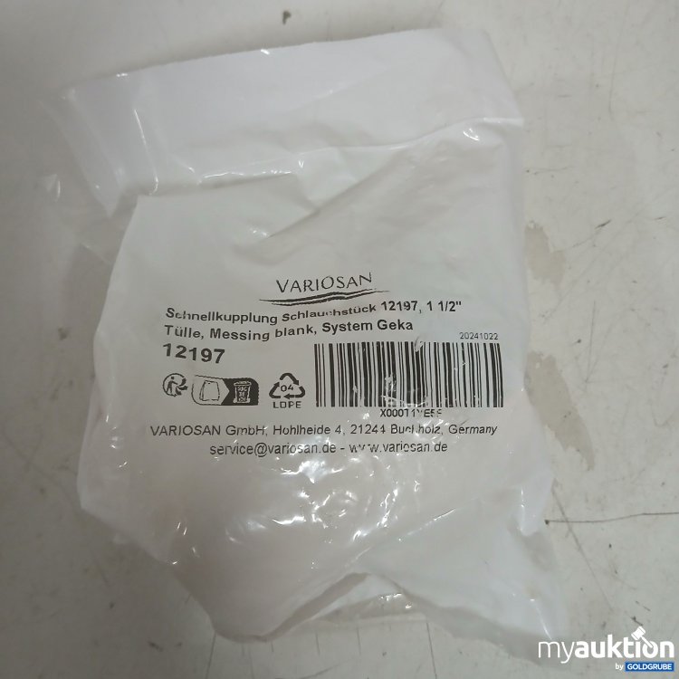 Artikel Nr. 875813: Variosan Schnellkupplung Schlauchstück 12197 1/2" 