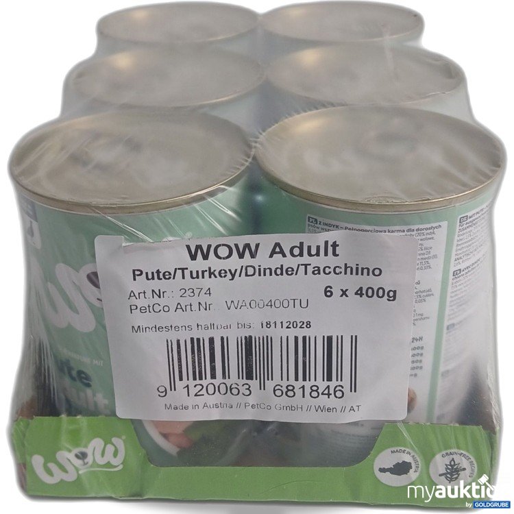 Artikel Nr. 957813: Wow Adult Pute 6x400g