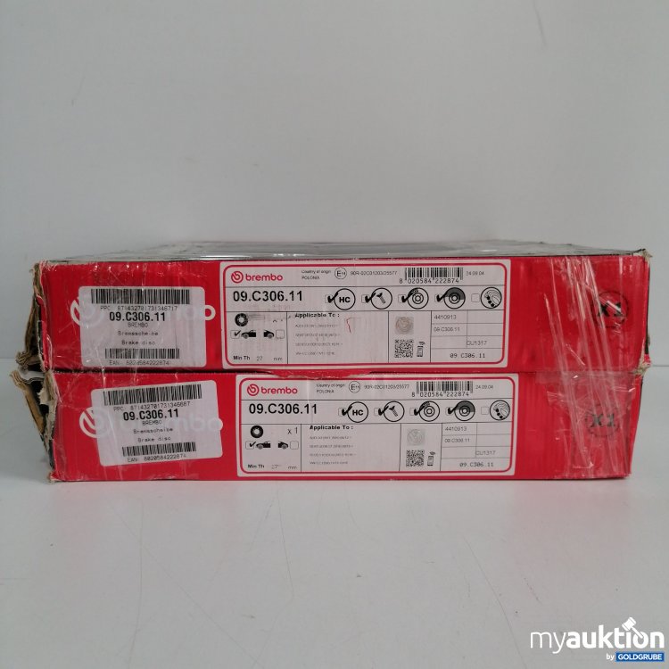 Artikel Nr. 832814: Brembo 2x Prime Bremsscheibe 09.C306.11, 27mm
