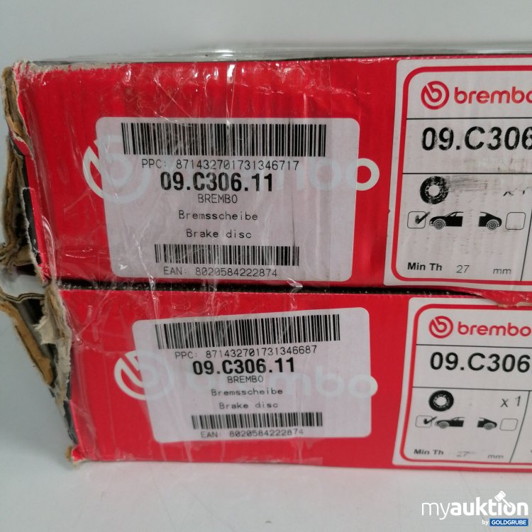 Artikel Nr. 832814: Brembo 2x Prime Bremsscheibe 09.C306.11, 27mm