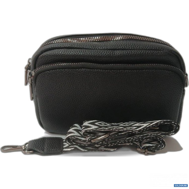 Artikel Nr. 929814 Artikel Nr. 929814: Schwarze Umhängetasche mit zwei Fächern und verstellbarem Tragegurt, ca 21×23×8cm