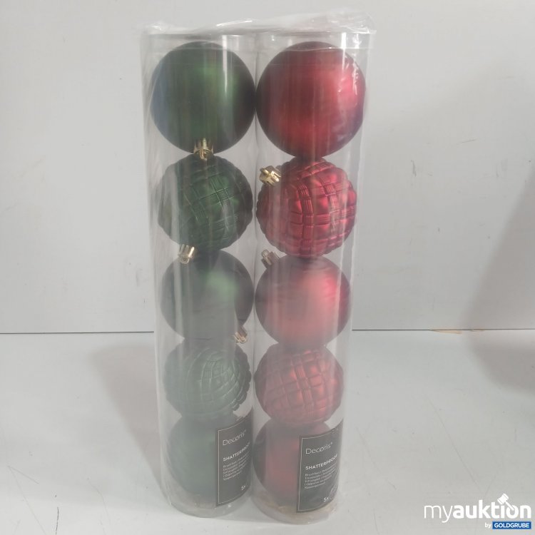 Artikel Nr. 939814: Decoris Shatterproof Weihnachtskugeln 2x 5x ø8cm 