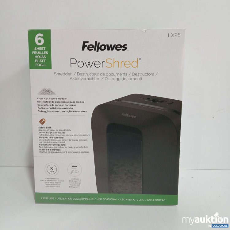 Artikel Nr. 824816 Artikel Nr. 824816: Fellowes PowerShred LX25