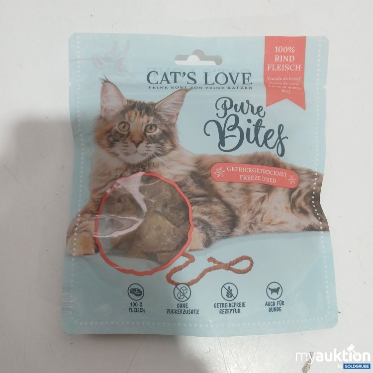 Artikel Nr. 959816: CAT'S LOVE Pure Bites Gefriergetrocknet 100% Rind
