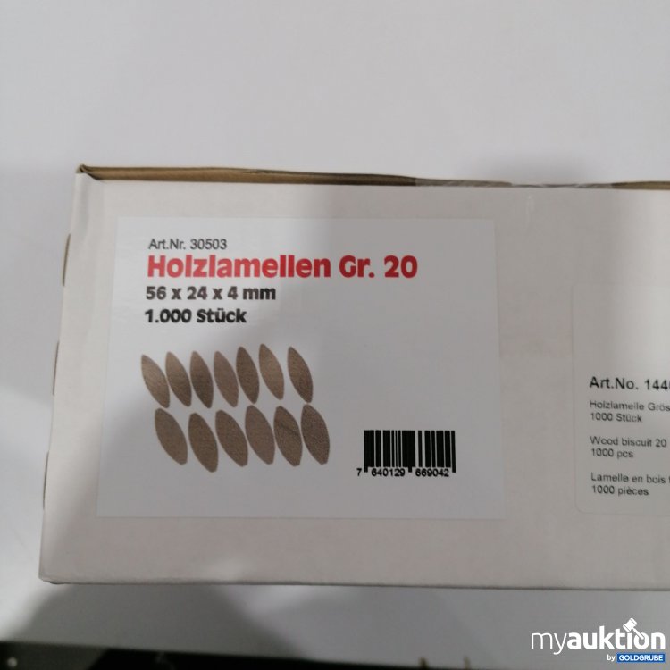 Artikel Nr. 898817: Holzlamellen Gr. 20 56x24x4mm 1000Stk 144020NN