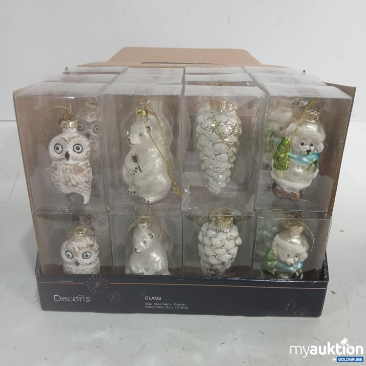 Artikel Nr. 939817: Decors Glas Weihnachtsbaum Schmuck 24Stk 