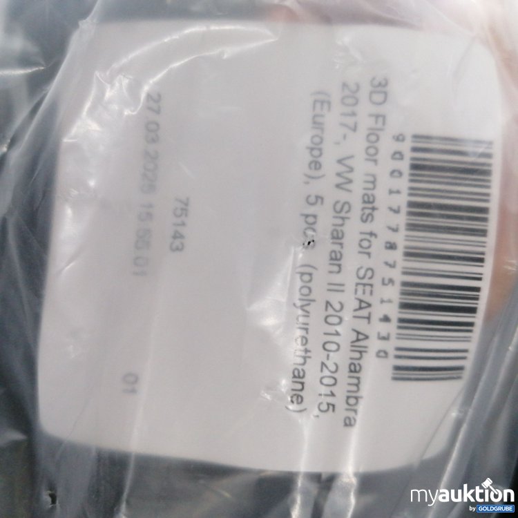 Artikel Nr. 890818: 3D Fußmatten Seat Alhambra 2017 5Stk