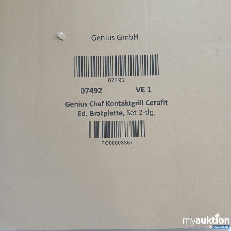 Artikel Nr. 899818: Genius Chef Kontaktgrill Cerafit Ed. Bratpfanne 2tlg. 