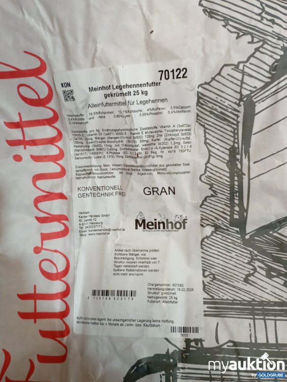 Artikel Nr. 465819: Meinhof 1 Stk. Legehennenfutter gekrümelt 25 kg