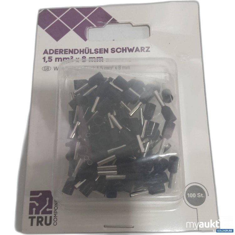 Artikel Nr. 882819 Artikel Nr. 882819: Tru Aderendhülsen Schwarz 1,5mm²x8mm 100 Stück