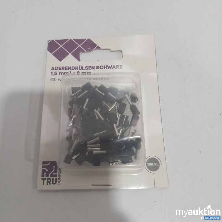 Artikel Nr. 882819: Tru Aderendhülsen Schwarz 1,5mm²x8mm 100 Stück 