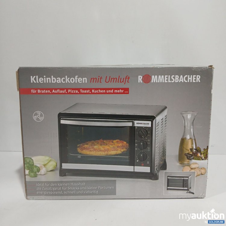 Artikel Nr. 904819: Rommelsbacher Kleinbackofen mit Umluft BG1055/E Edelstahl 