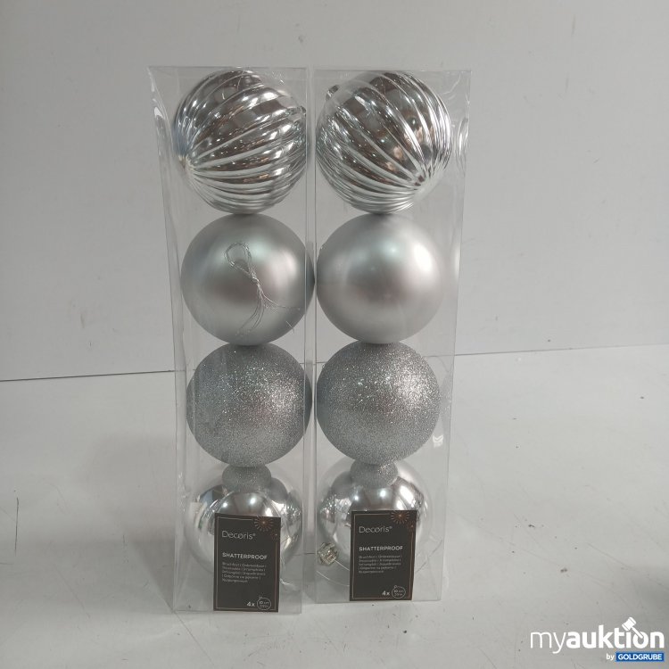 Artikel Nr. 939819: Decoris Shatterproof Weihnachtskugeln 2x 4x10cm 
