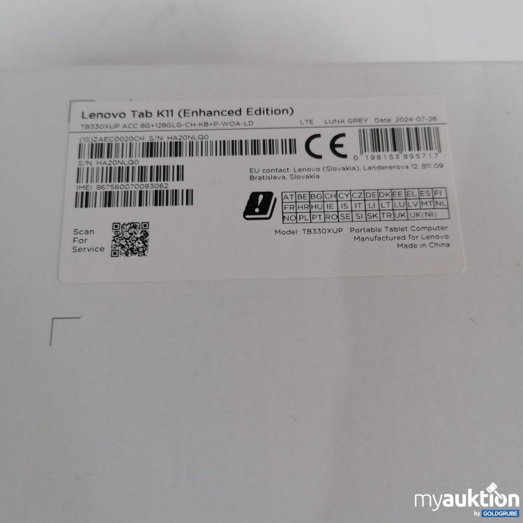 Artikel Nr. 399820 Artikel Nr. 399820: Lenovo Tablet K11 with Folio Keyboard +Tab Pen