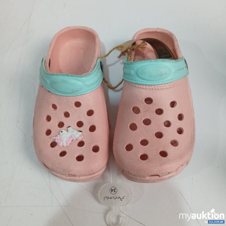 Artikel Nr. 920820 Artikel Nr. 920820: Antonio Kinderschuhe Clogs mit türkisfarbenem Riemen