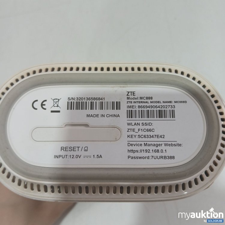 Artikel Nr. 995820: ZTE Router Model MC888
