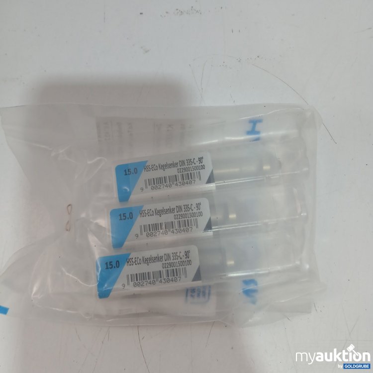Artikel Nr. 478821 Artikel Nr. 478821: HABERKORN 3 Stk HSS-Eco Kegelsenker DIN 335-C 15.0 mm 90°